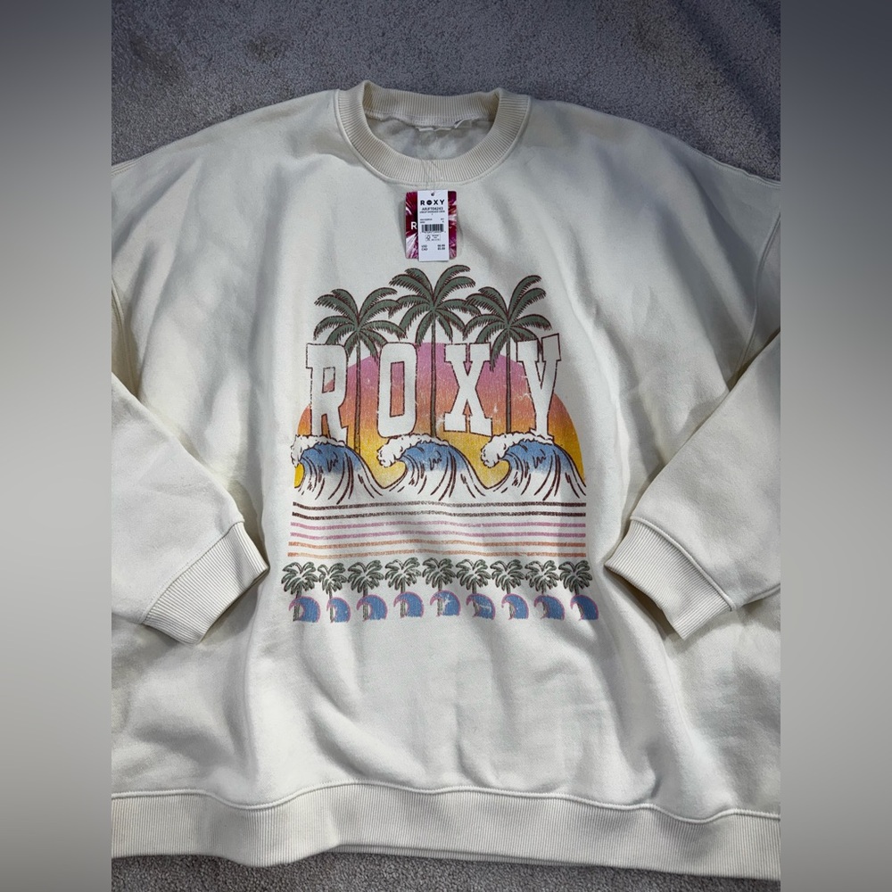 NWT Roxy Cream set | sweater + joggers size XL
